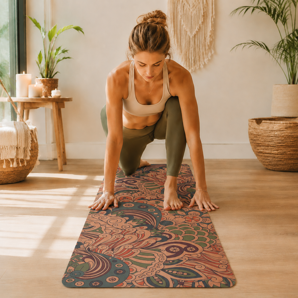 Bohemian Cork Yoga Mat