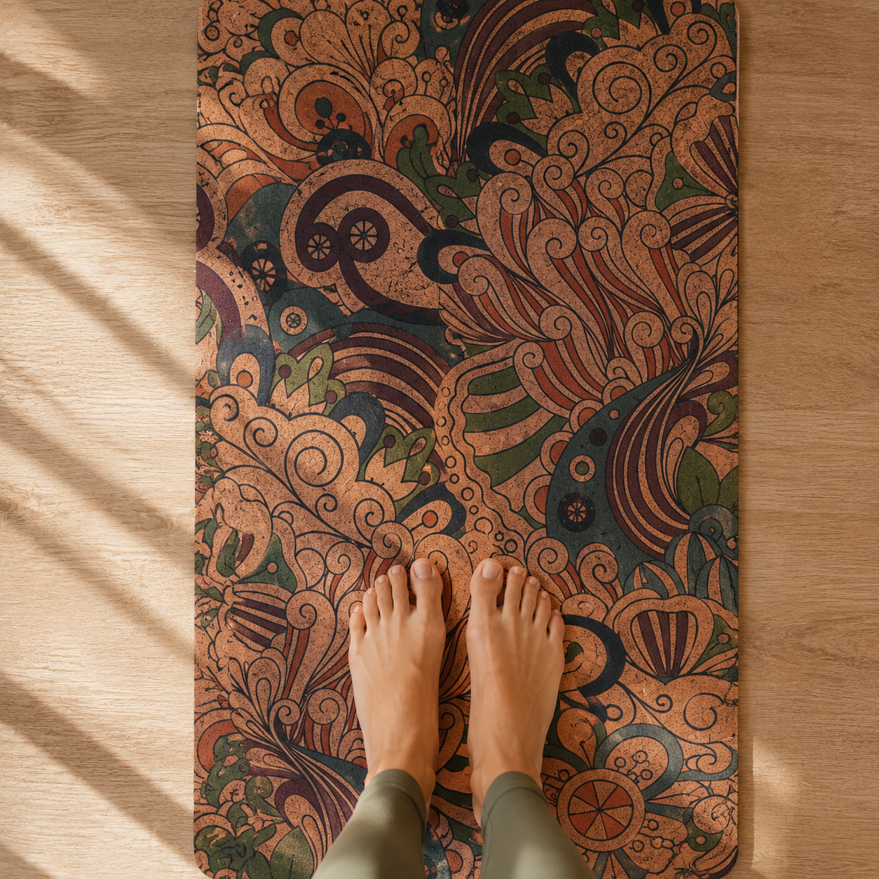 Bohemian Cork Yoga Mat