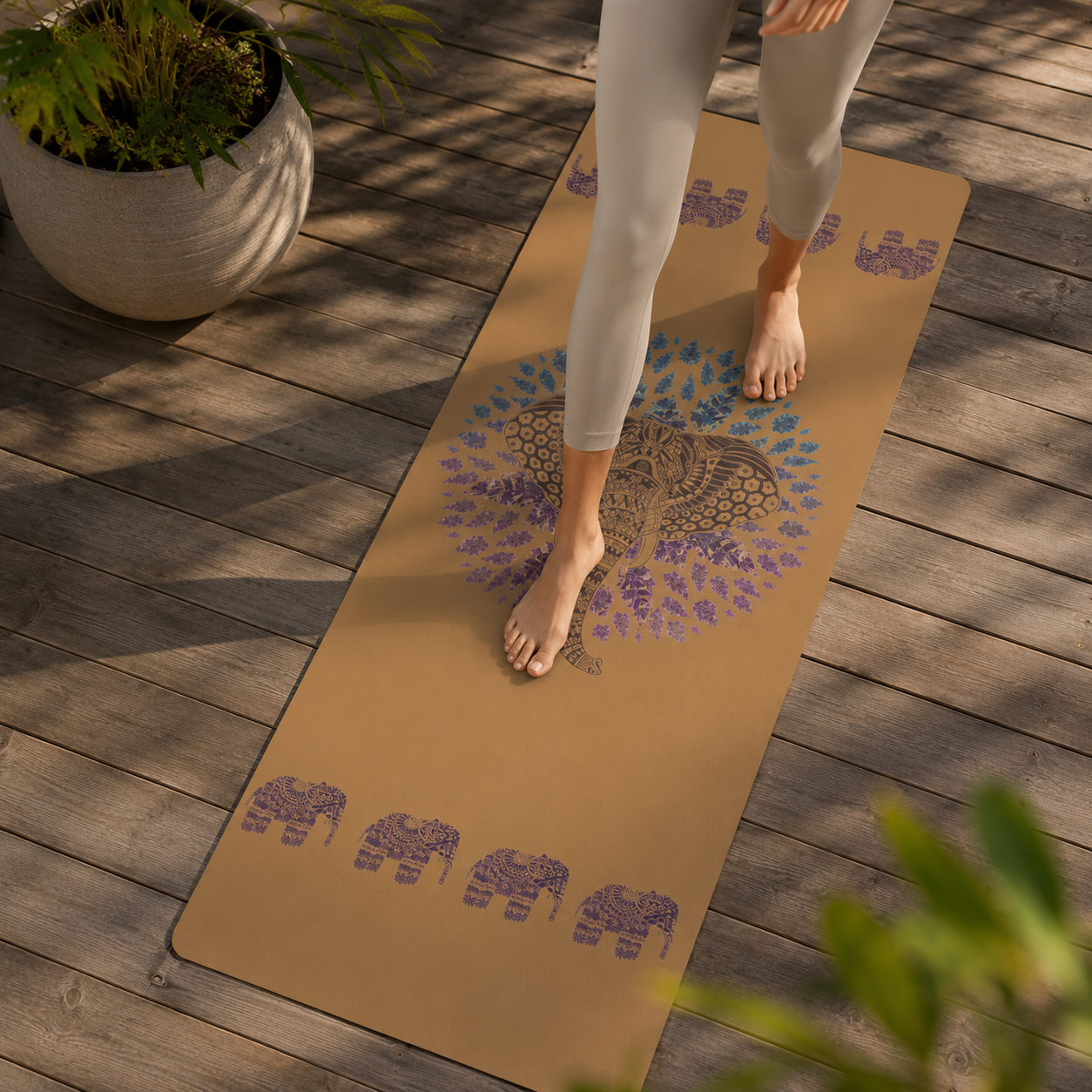 Elephant Cork Yoga Mat